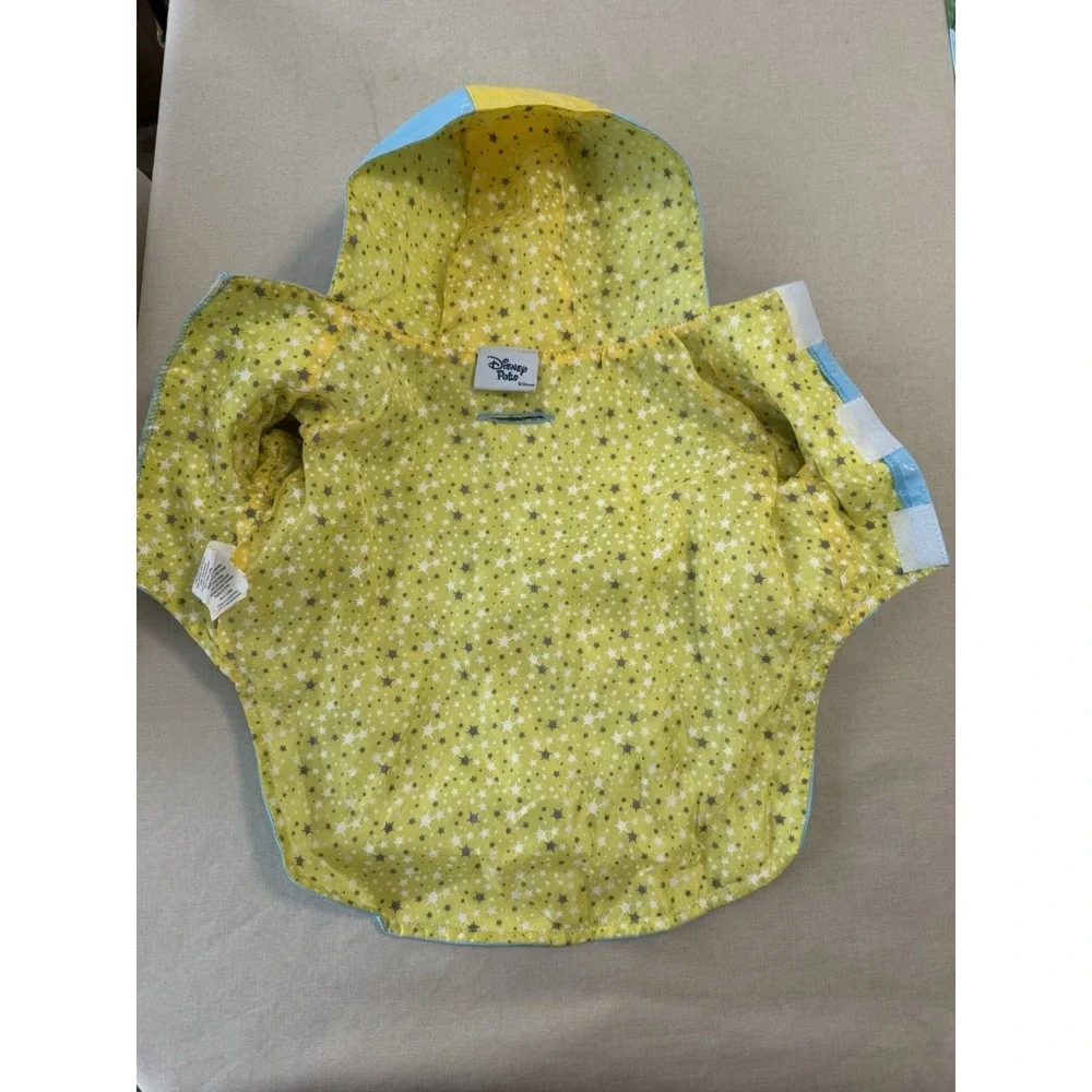 Disney Parks Tinker Bell Dog‎ Raincoat Jacket Blue Yellow Hooded Medium